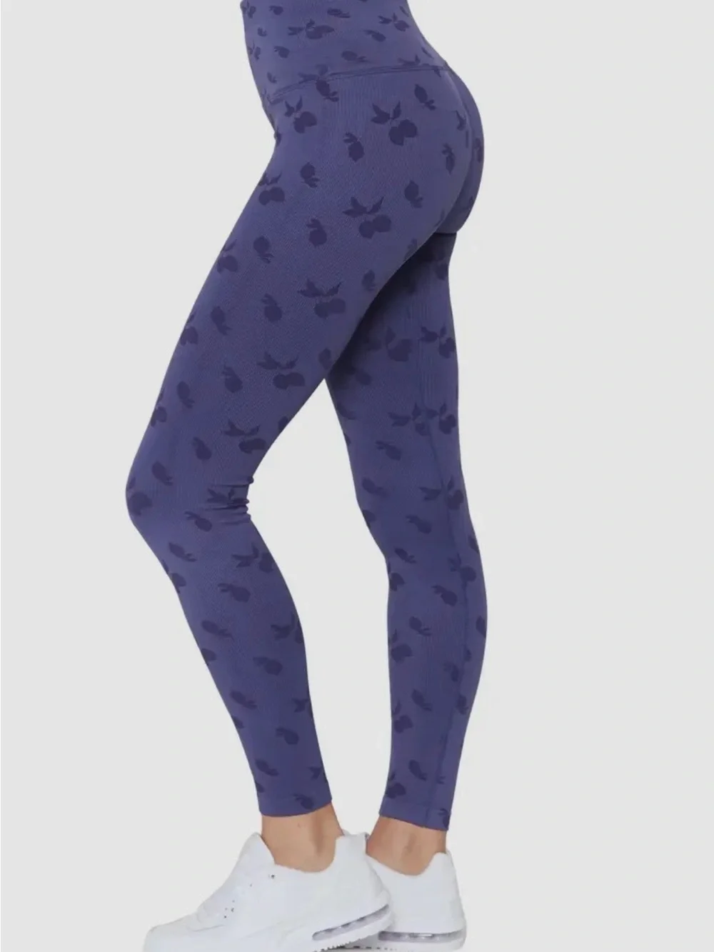 Spiritual Gangster Blue Love Sculpt Jacquard Leggings & Sports Bra Matching Set